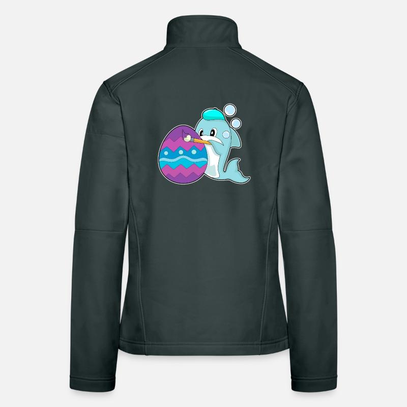 Delfin Ostern Malen Frauen Softshelljacke