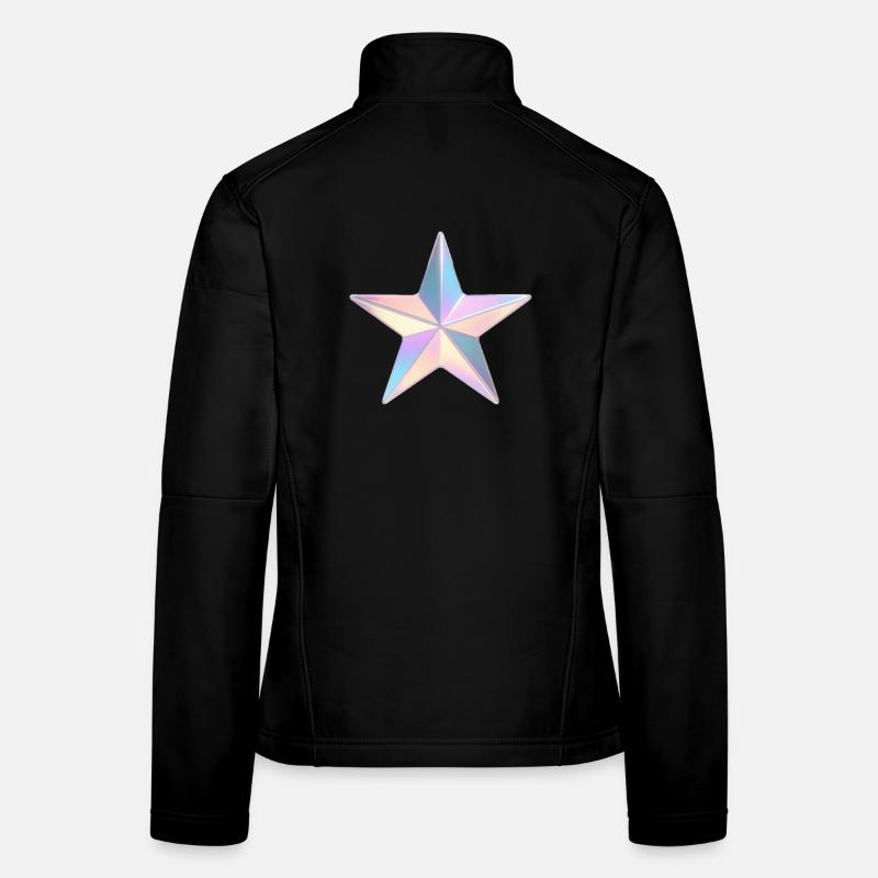 Pastel Iridezed Star Women's Softshell Jacket