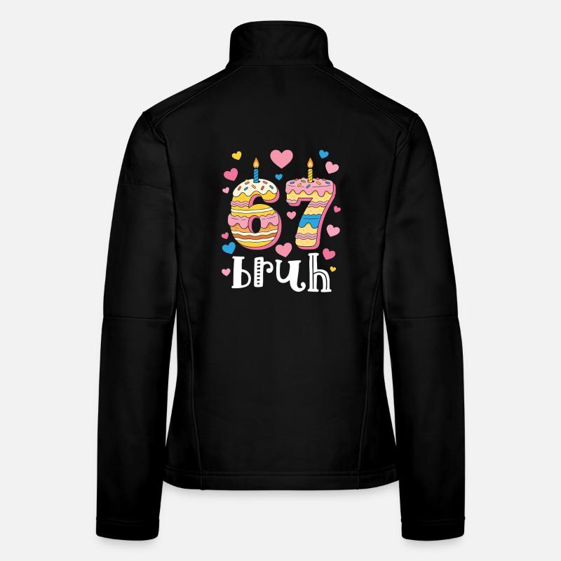 Cœur de Donut d’anniversaire 67 Veste en tissu softshell Femme