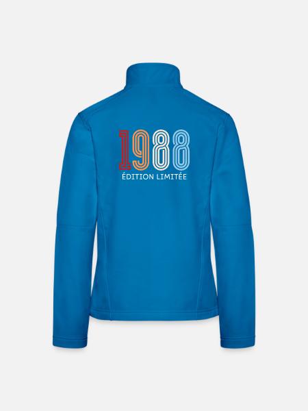 1988 édition limitée vintage - Veste en tissu softshell Femme - noir - Dos