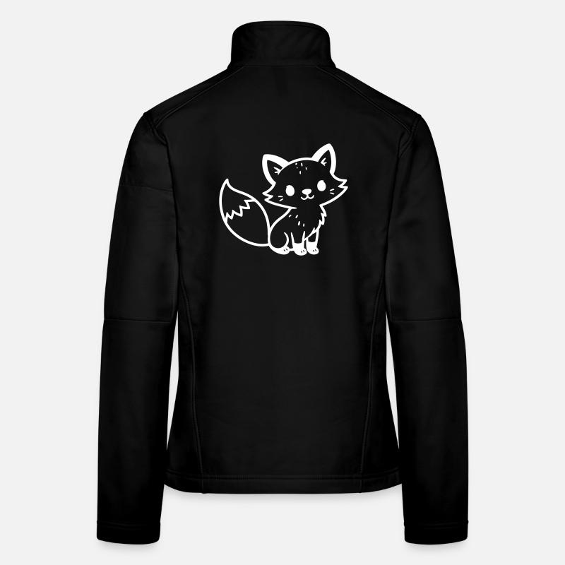 Fox Cute Comic Veste en tissu softshell Femme