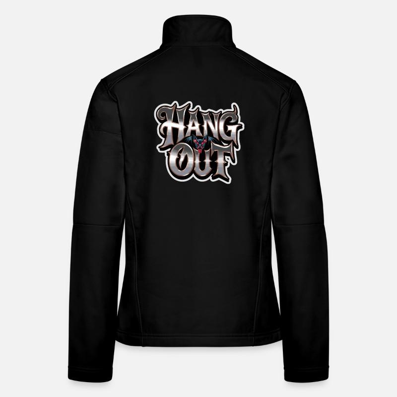 Hang Out Bat Horror Saying For Dark Veste en tissu softshell Femme