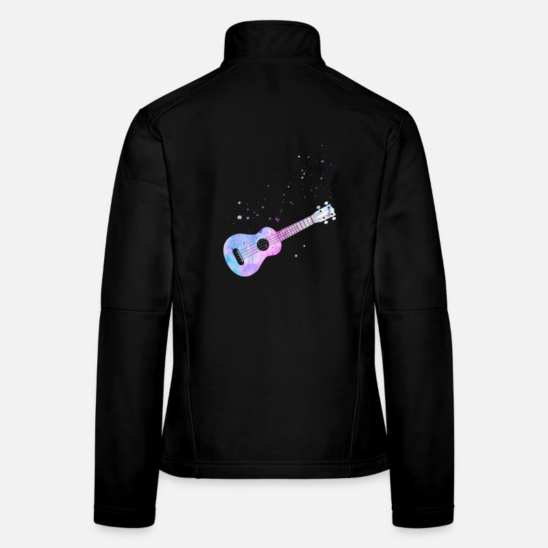 Hawaiian Ukulele Uke Watercolor Frauen Softshelljacke