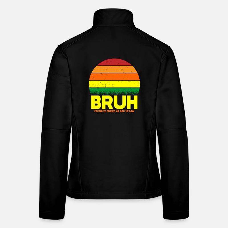 Bruh Retro Sunset Logo Women's Softshell Jacket