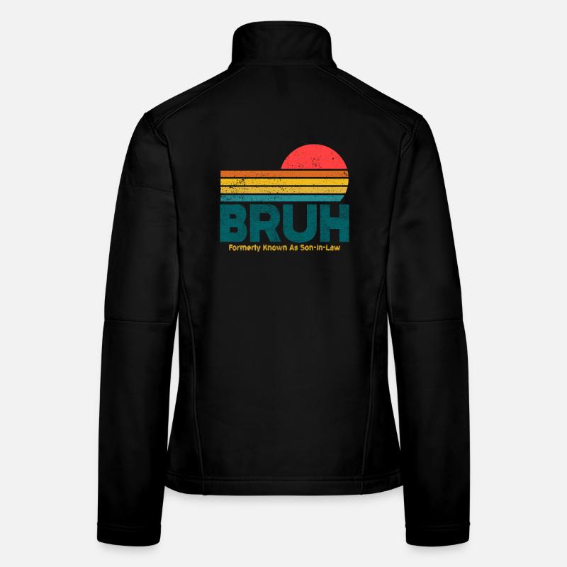 Bruh Sunset Retro Meme Design Women's Softshell Jacket