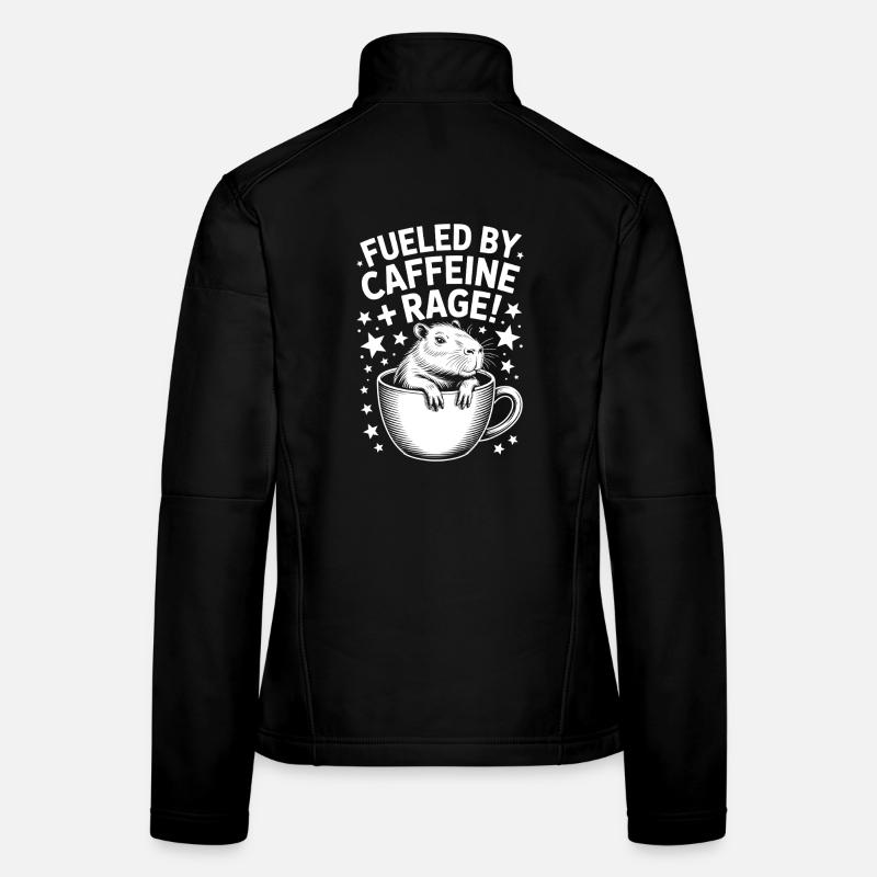 Dictons du café Caféine Cadeau drôle de café Veste en tissu softshell Femme