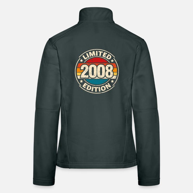 Édition limitée Vintage 2008 18e anniversaire Veste en tissu softshell Femme