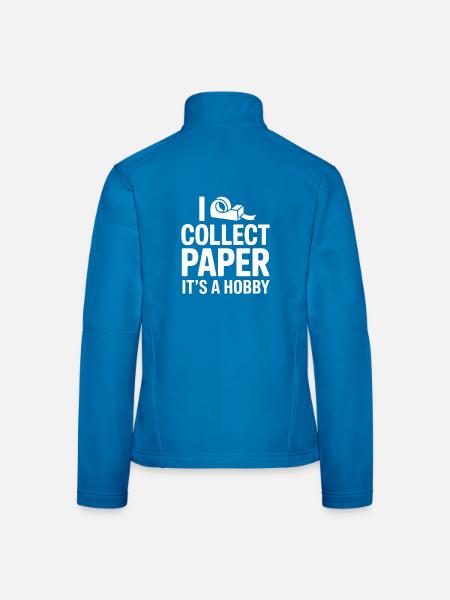 Je collectionne du papier, c’est un hobby - Veste en tissu softshell Femme - noir - Dos