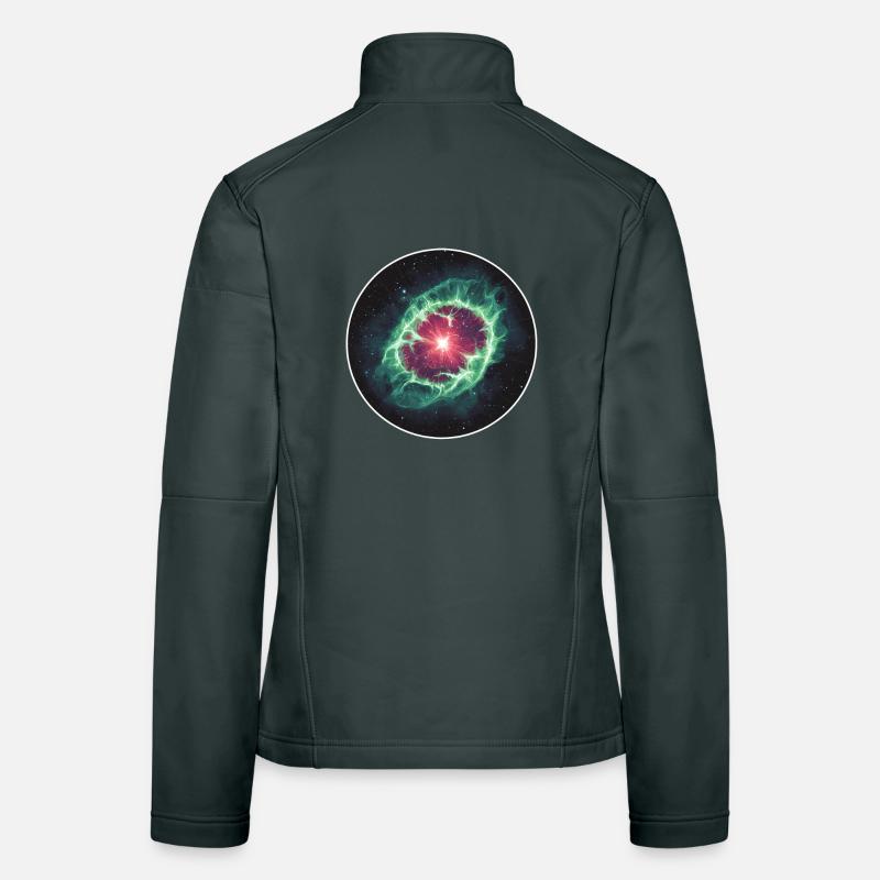 Coquille de nébuleuse planétaire spatiale en astronomie Veste en tissu softshell Femme