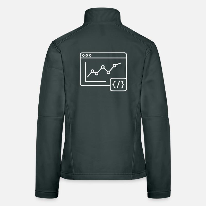 Vecteur de navigation de codage de graphiques d’analyse web Veste en tissu softshell Femme