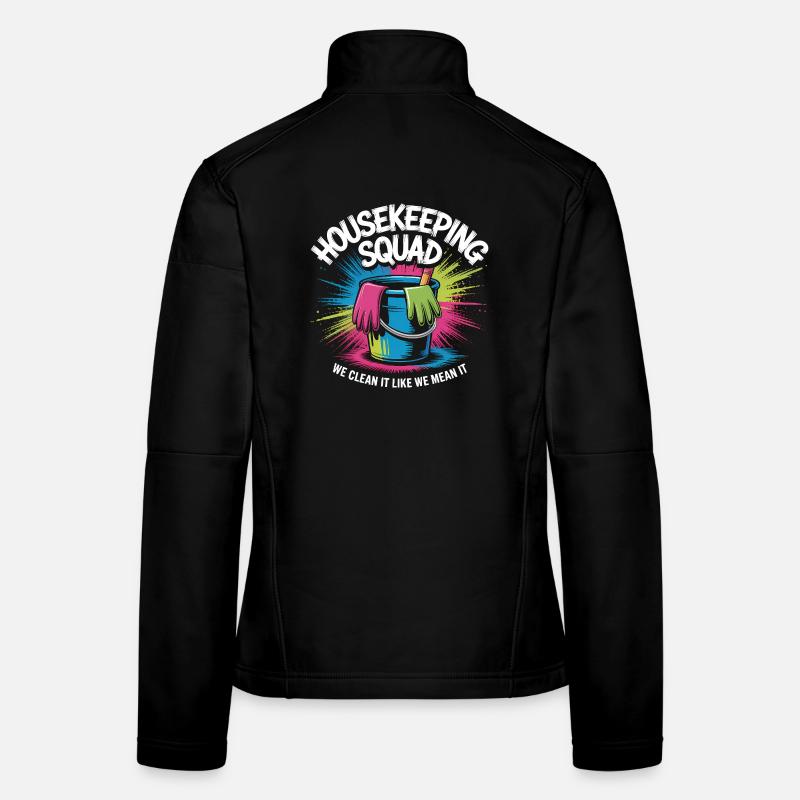 Funny Cleaning Design Women's Softshell Jacket