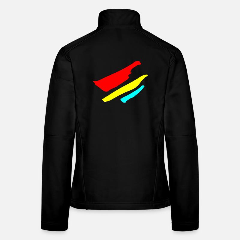 Bandes - Motif de drapeau VECTOR Veste en tissu softshell Femme