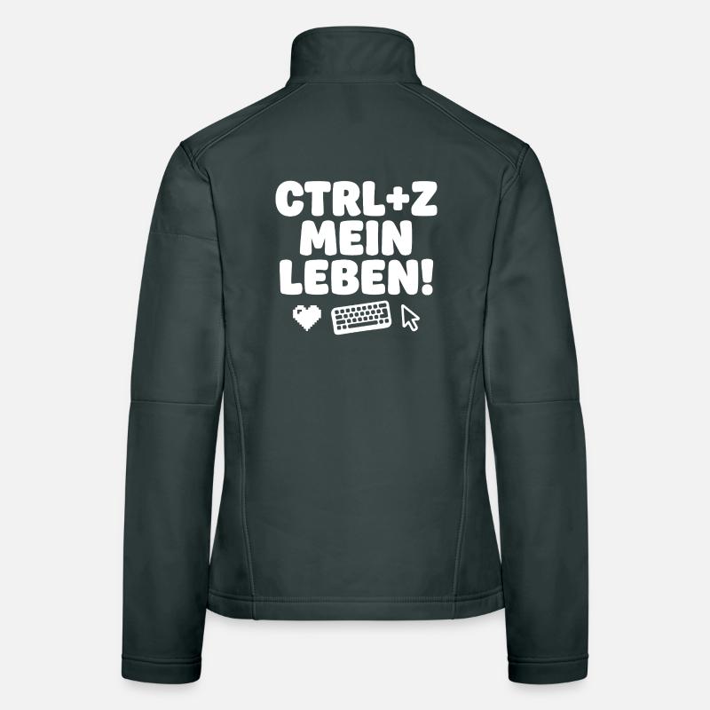 Ctrl Z Mon Humour Tech de Vie Veste en tissu softshell Femme