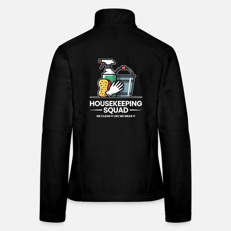 Funny Cleaning Design Women's Softshell Jacket