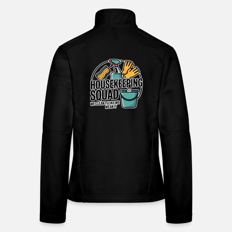 Funny Cleaning Design Women's Softshell Jacket