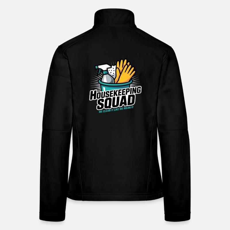 Funny Cleaning Design Women's Softshell Jacket