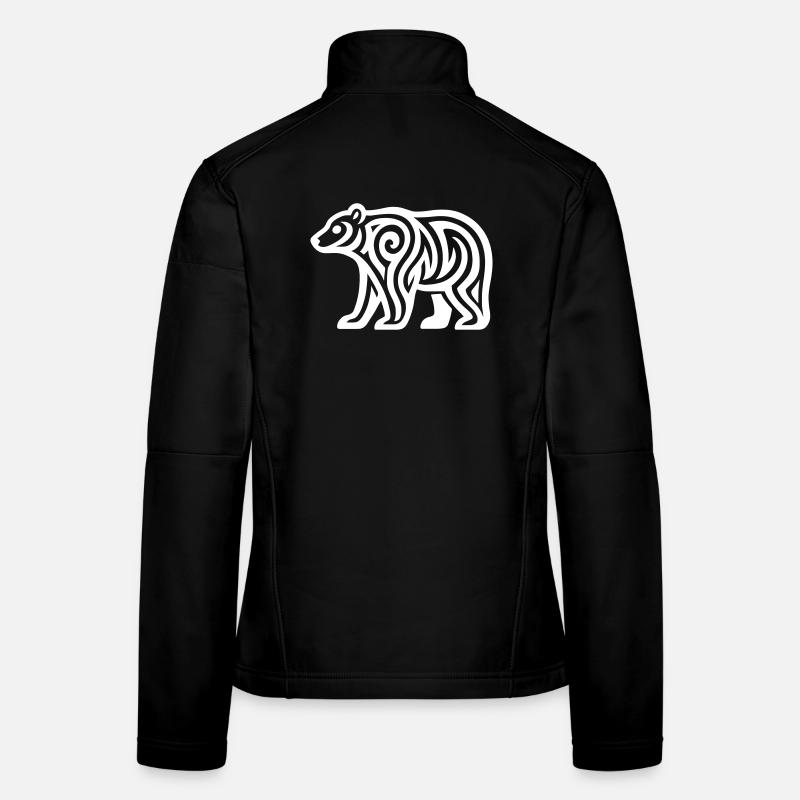 Just a White Bear #1 / JustN-imal - Frauen Softshelljacke - Schwarz