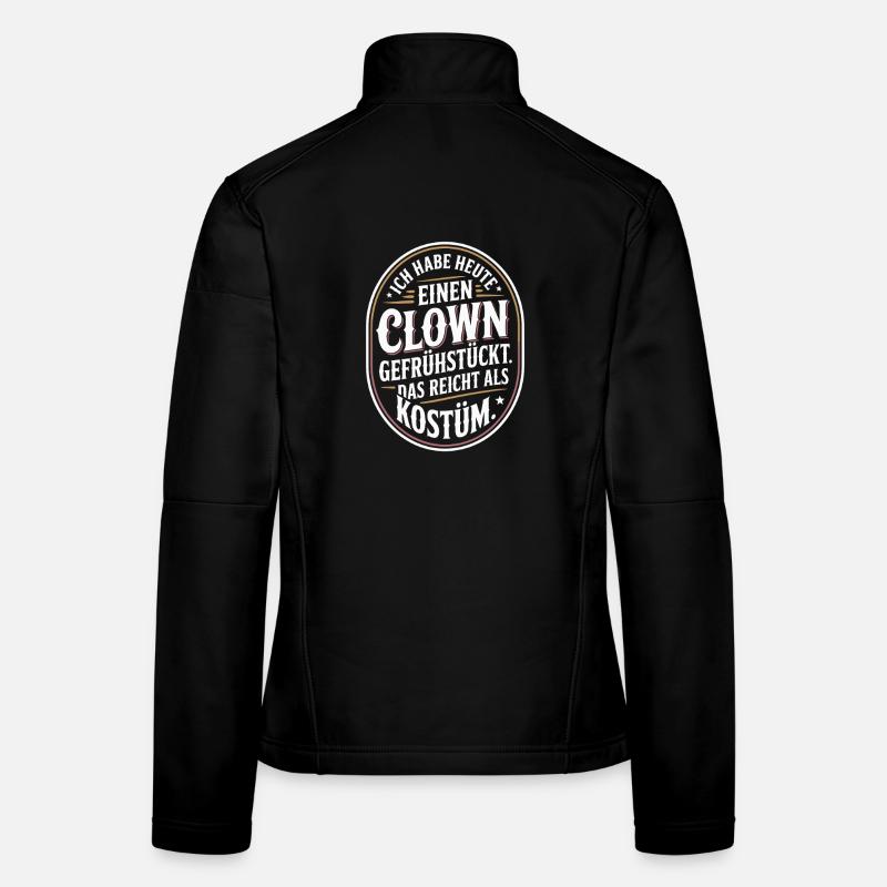 Clown Breakfast Carnival Clown Costume Replacement Women's Softshell Jacket