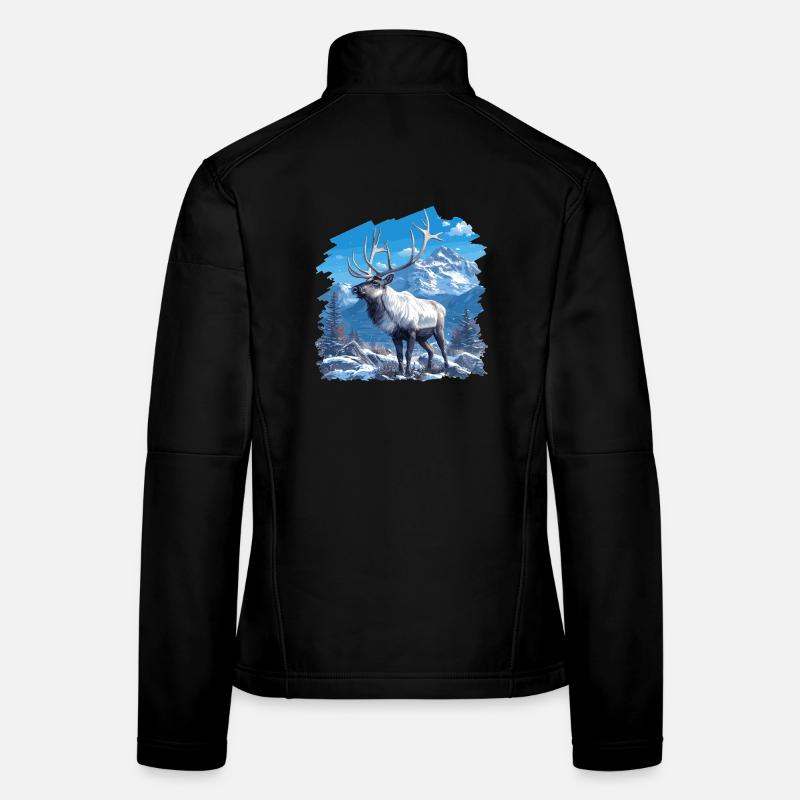 Rentiere Rentier Frauen Softshelljacke