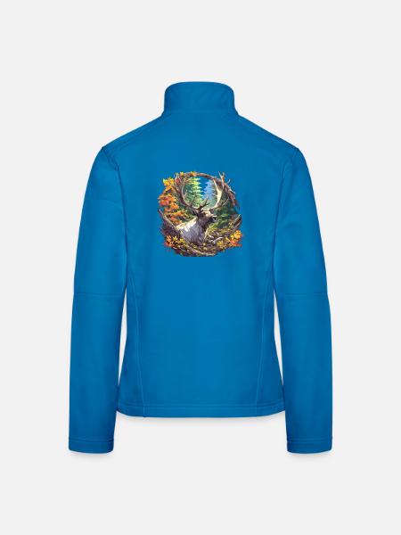 Rentiere Rentier - Frauen Softshelljacke - Schwarz - Hinten