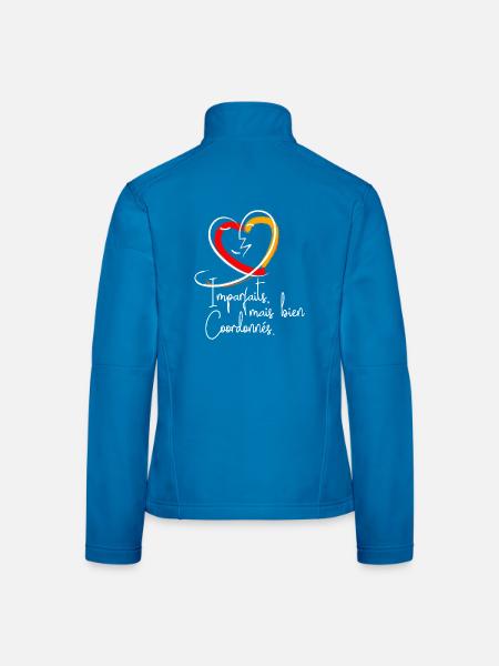 Ein paar T-Shirt-unvollkommenen Humor gut koordiniert. - Frauen Softshelljacke - Schwarz - Hinten