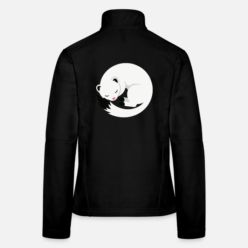 Style minimaliste à l’hermine de sommeil mignon Veste en tissu softshell Femme