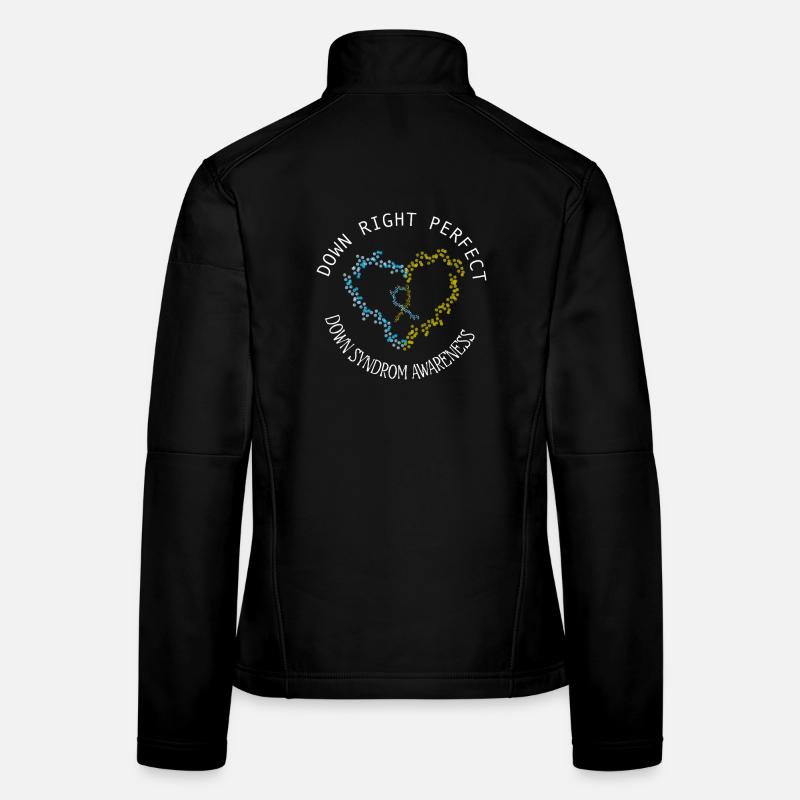 Cœur de conscience à la trisomie Down parfaite Veste en tissu softshell Femme