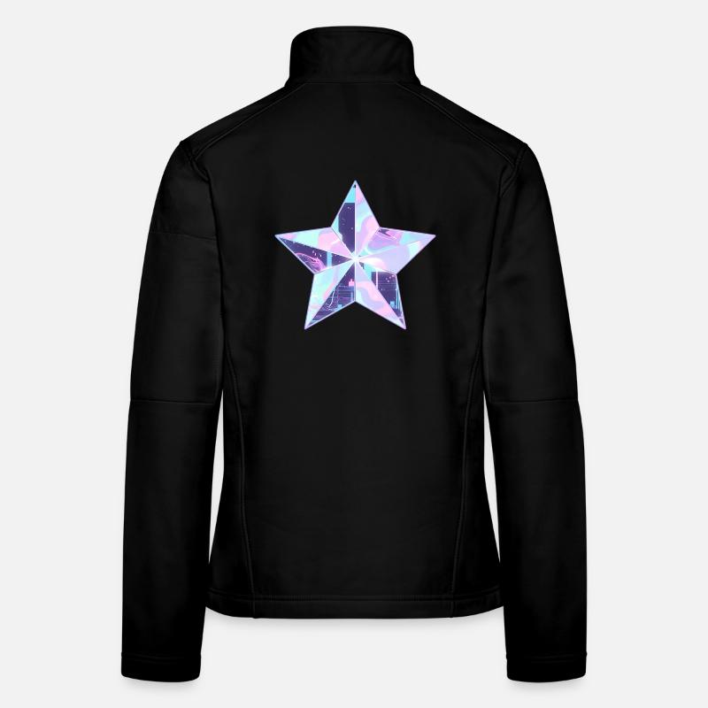 Skyline néon Pastel Star Veste en tissu softshell Femme