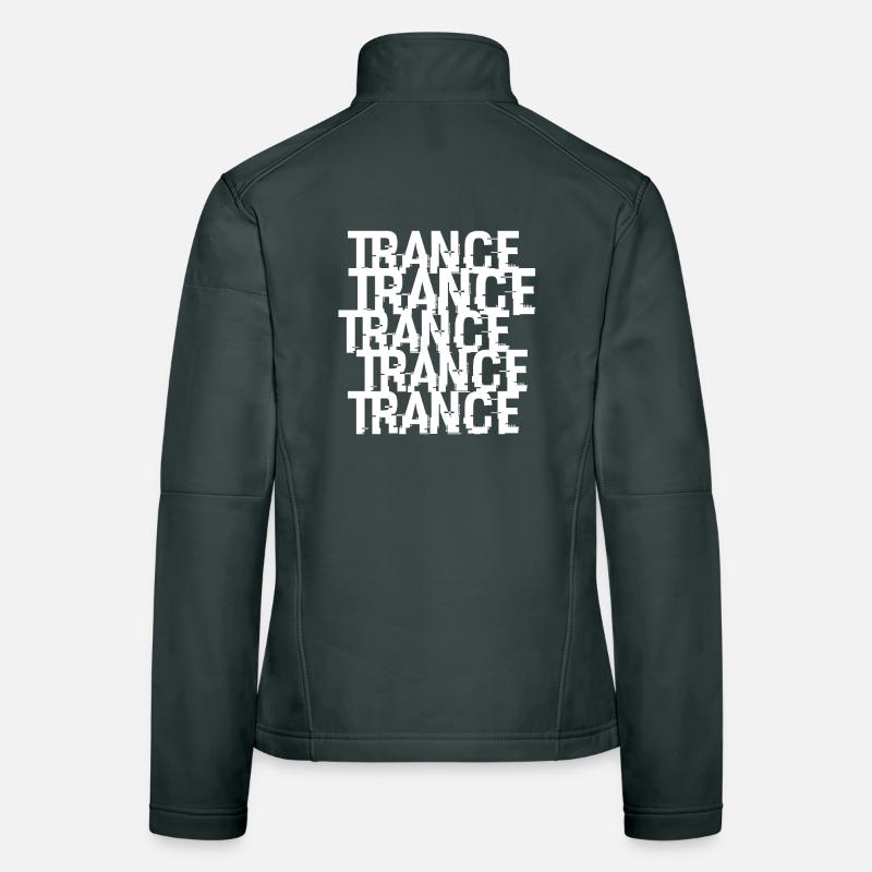Trance-Typographisches Muster Frauen Softshelljacke