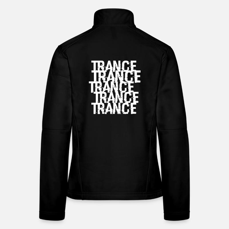 Trance Typographic Pattern Women's Softshell Jacket