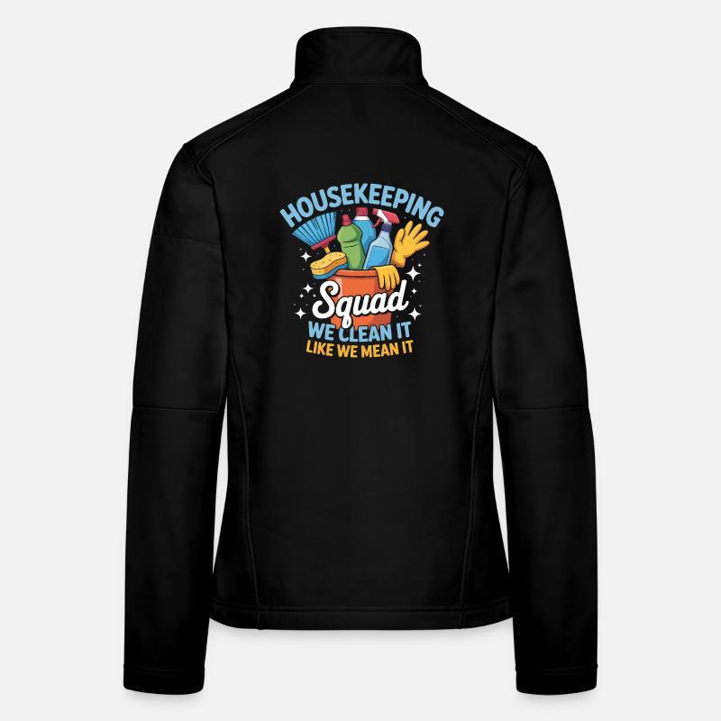 Funny Cleaning Design Women's Softshell Jacket