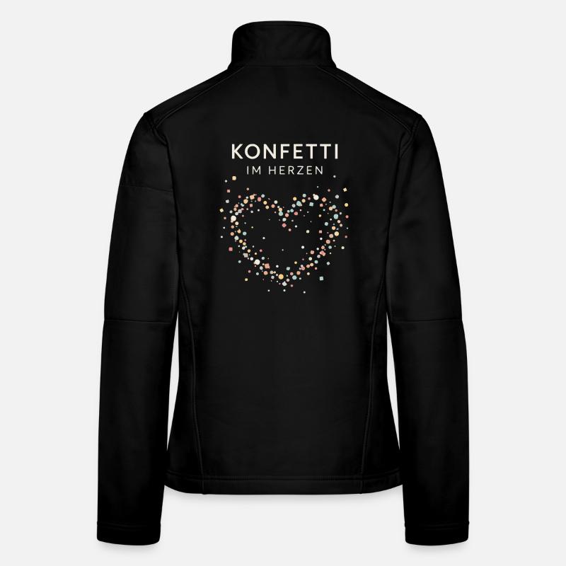 Confetti in the Heart – Déclaration minimaliste Veste en tissu softshell Femme
