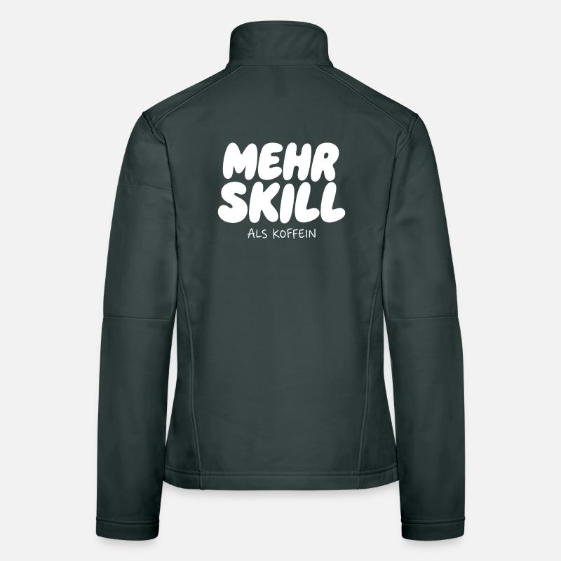 Plus de compétence que de caféine Veste en tissu softshell Femme