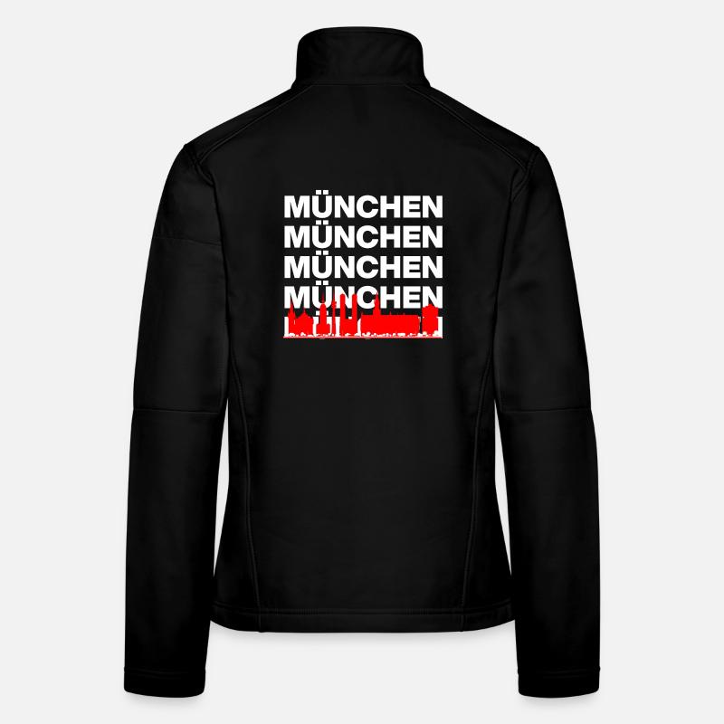 MUNICH SKYLINE, PROUD FROM BAVARIA! MIR SAN MUNICH Women's Softshell Jacket
