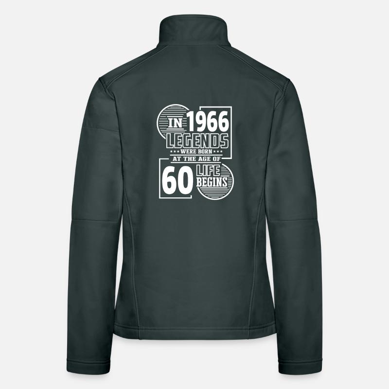 60 Geburtstag 1966 Legenden Retro Leben Spaß Frauen Softshelljacke