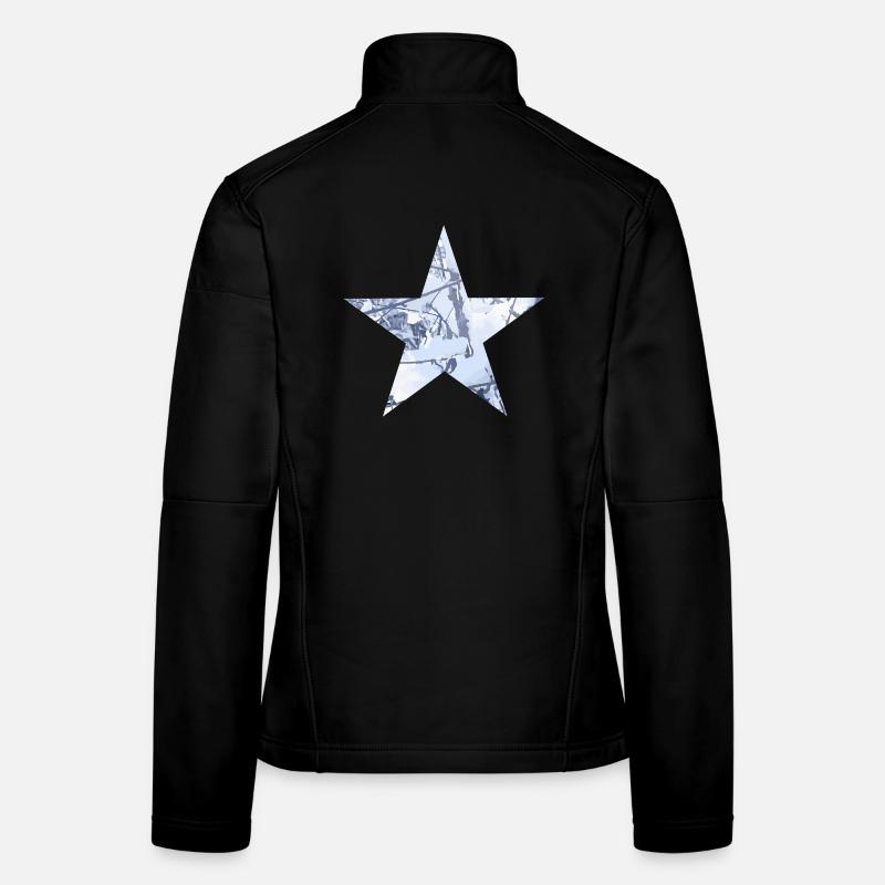 Art numérique Star Winter Snow Veste en tissu softshell Femme