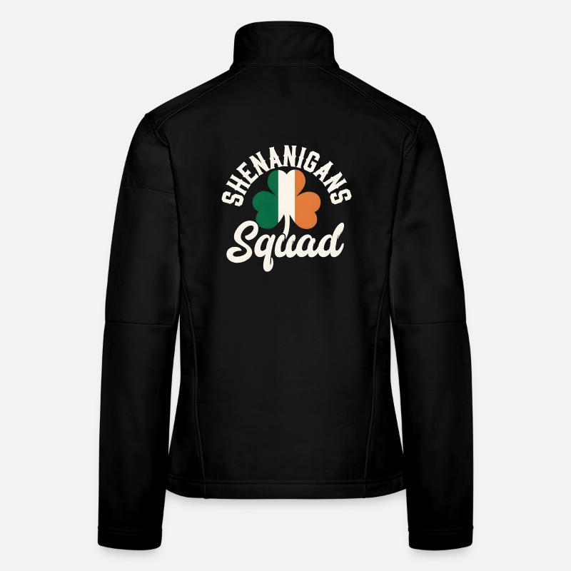 Conception du trèfle de l’équipe irlandaise Veste en tissu softshell Femme