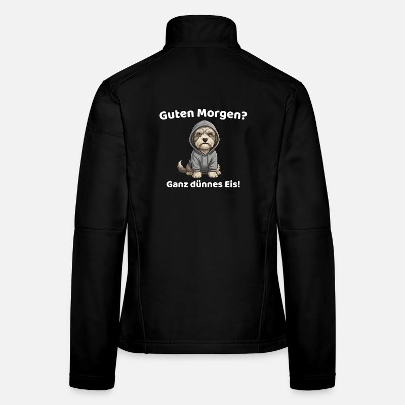 Bonjour Chien de glace très mince Veste en tissu softshell Femme