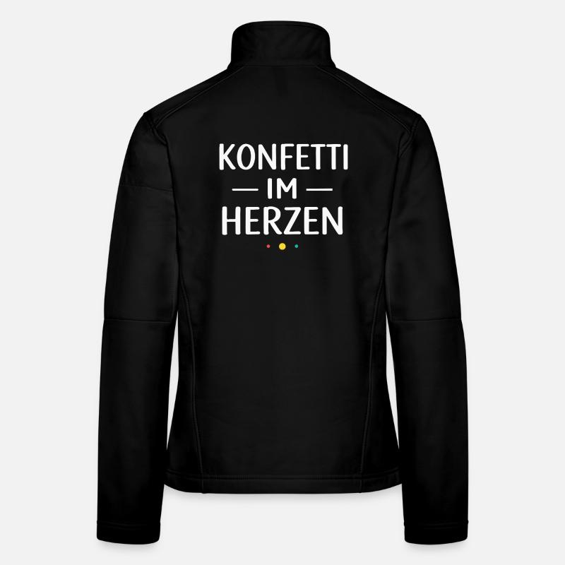 CONFETTI IN THE HEART Chemise - Carnaval typographique Veste en tissu softshell Femme