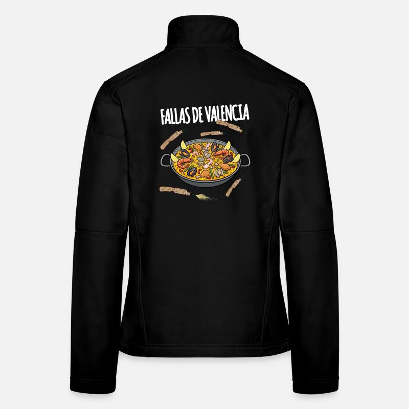 Fallas De Valencia Paella Veste en tissu softshell Femme
