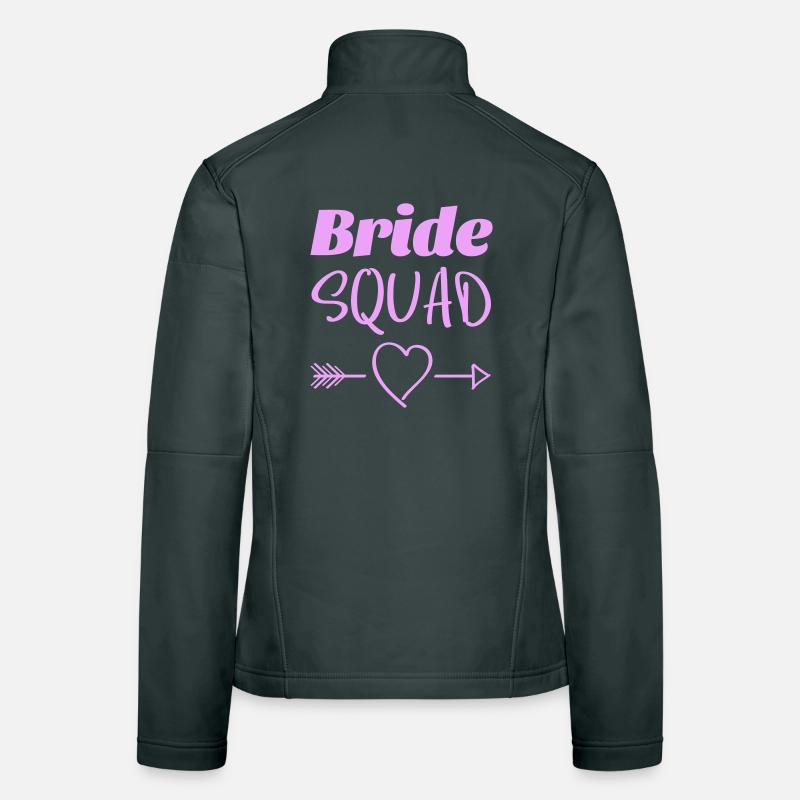 Design des flèches en forme de cœur de l’escouade de mariée Veste en tissu softshell Femme