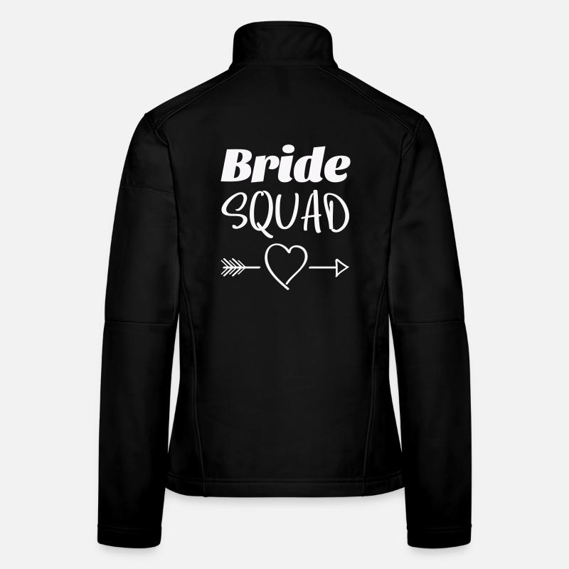 Braut Squad Herz Pfeil - Frauen Softshelljacke - Schwarz