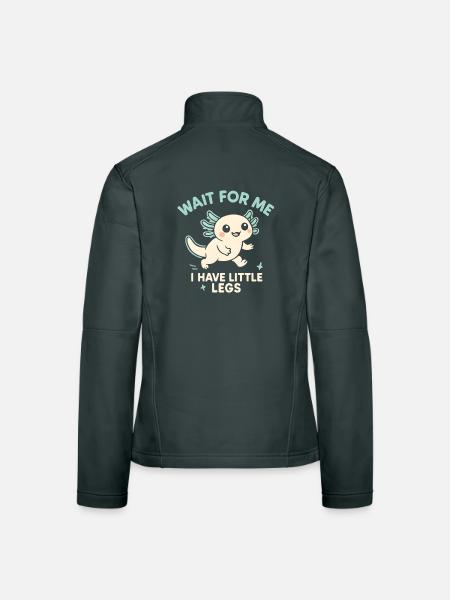 Axolotl Spruch Meme Humor Lustig Little Legs - Frauen Softshelljacke - Schwarz - Hinten