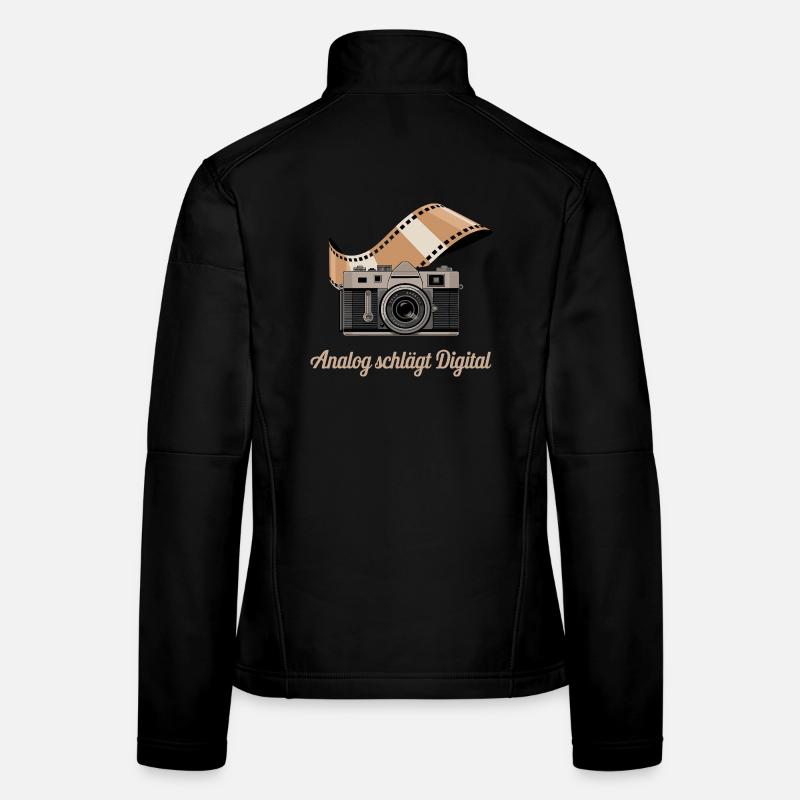  Analog schlägt Digital Retro Kamera Frauen Softshelljacke