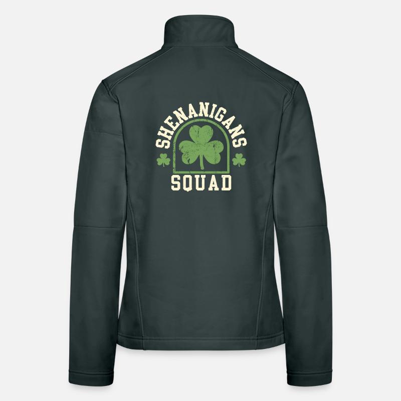 Shenanigans Squad Shamrock St. Patrick's Day Spaß Frauen Softshelljacke