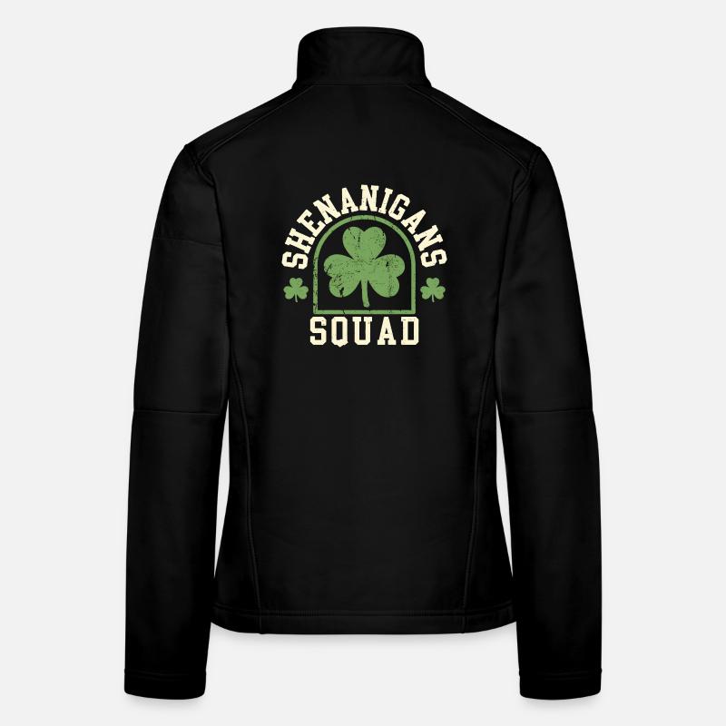 Shenanigans Squad Shamrock St. Patrick's Day Spaß Frauen Softshelljacke