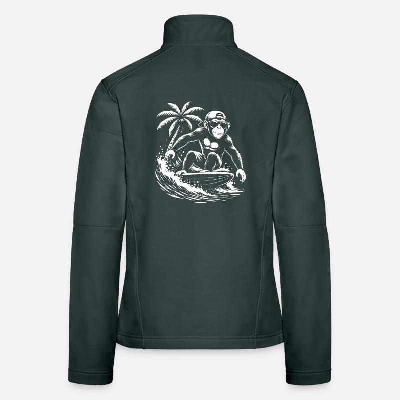 Surfing Monkey Beach Vibe Women's Softshell Jacket