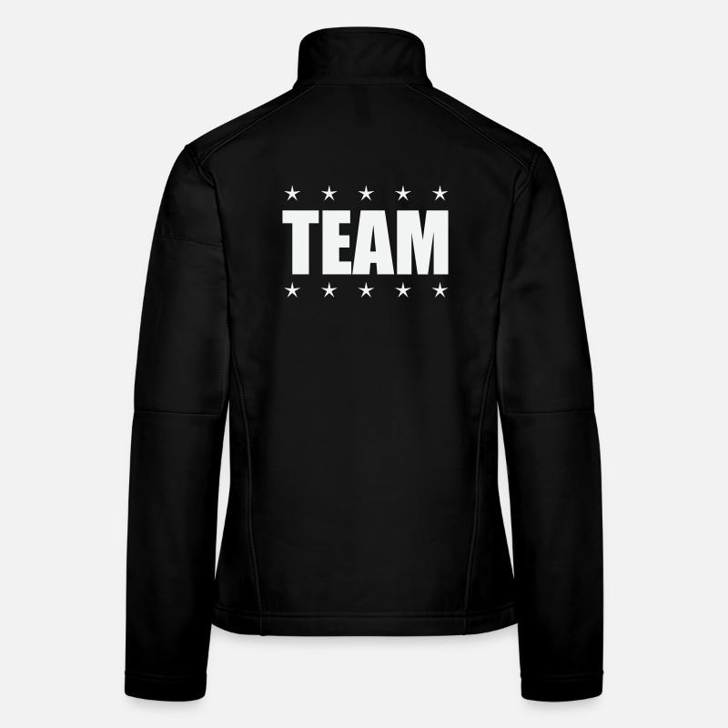 Équipe avec des stars Veste en tissu softshell Femme