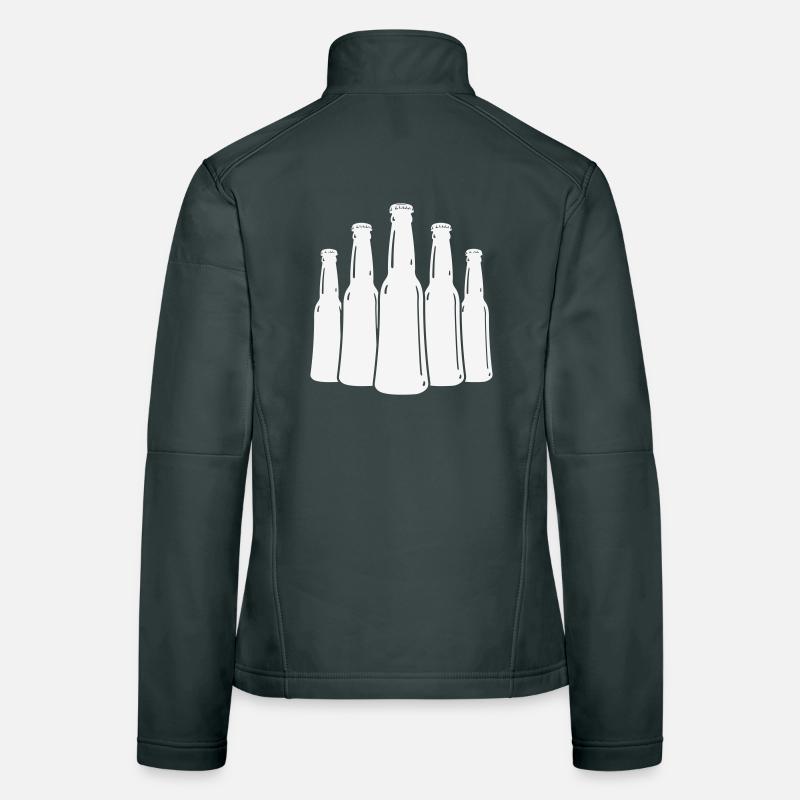 Bierflaschen Silhouette Frauen Softshelljacke