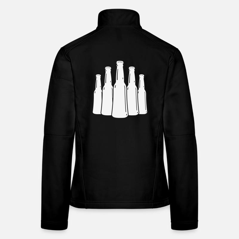 Bierflaschen Silhouette Frauen Softshelljacke